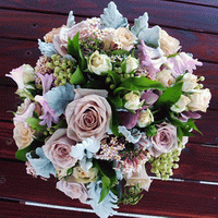 bridal bouquets with wood in it